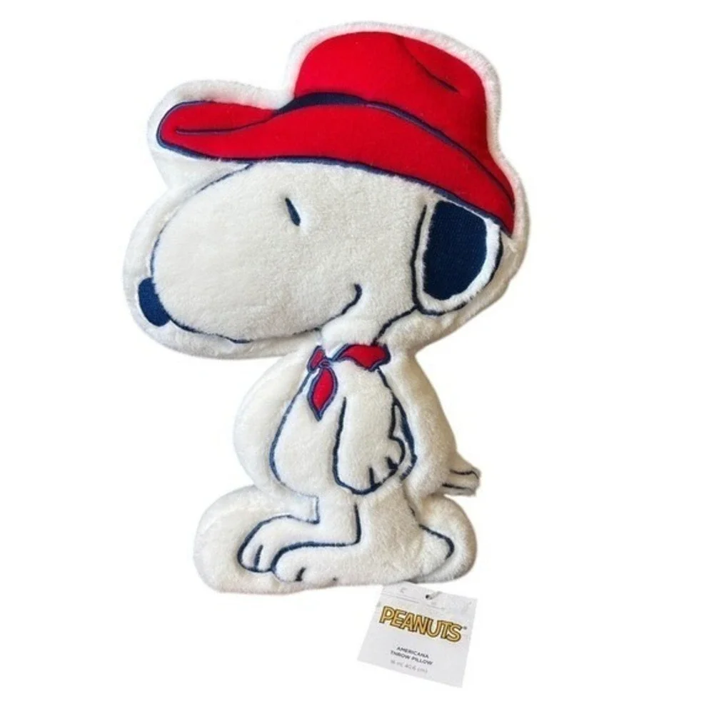 Peanuts Snoopy Western Pillow & Plush Cowboy Patriotic Americana GIFT NEW
